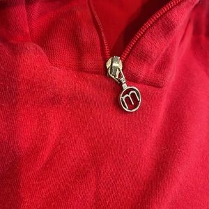 Men’s maser 2XL, 1/4 zip red shirt